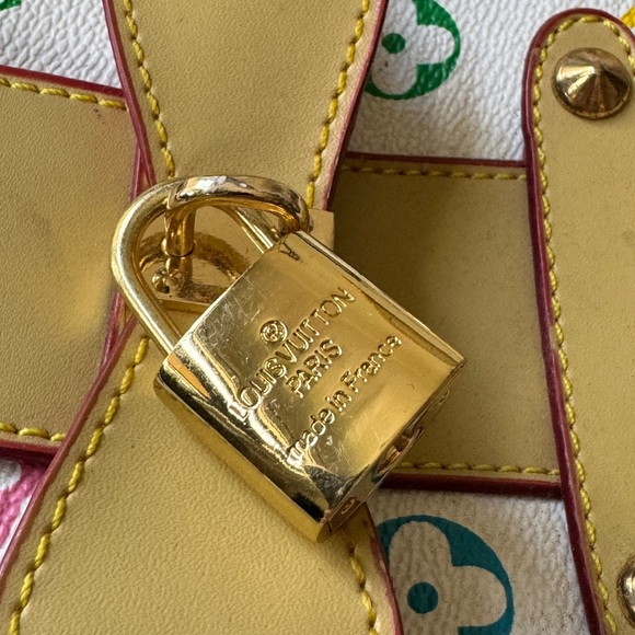 White Mulitcolored LV Handbag - Picture 4 of 8